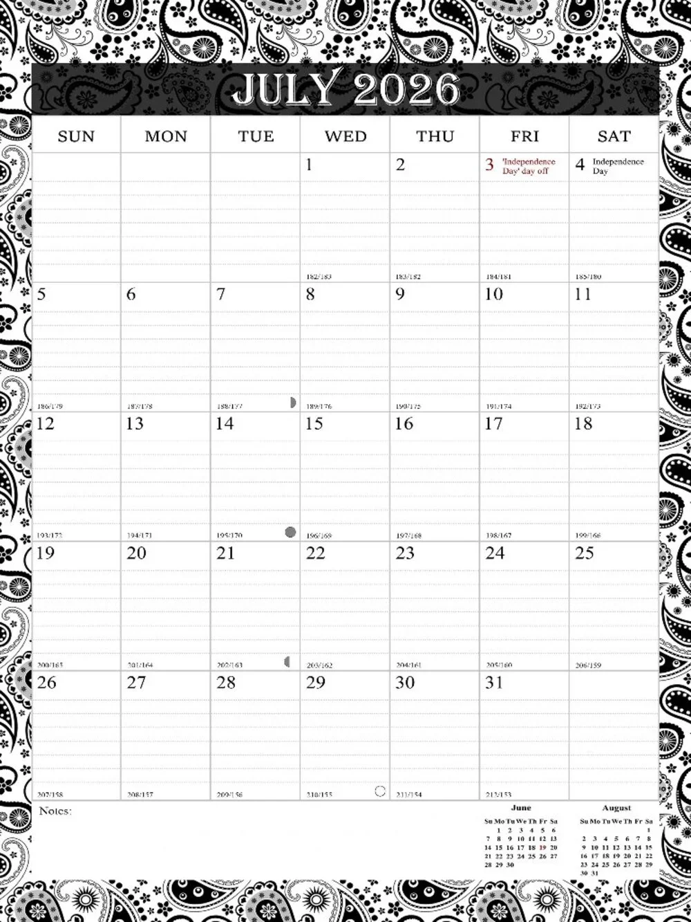 2026-2027 Wall Calendar Spiral-bound Twin-Wire Binding - 18 Months 8.5